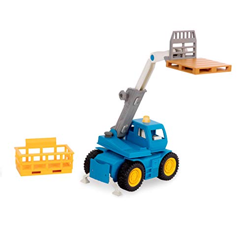 Driven by Battat Micro Series Telehandler Toy – 7-Inch Forklift with Lights, Sounds & Moving Parts for Kids 3+