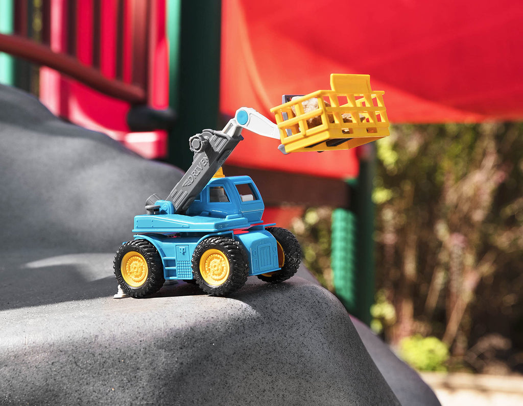 Driven by Battat Micro Series Telehandler Toy – 7-Inch Forklift with Lights, Sounds & Moving Parts for Kids 3+