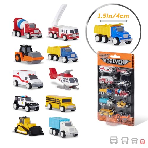 Driven by Battat Pocket Fleet 1 – 10 Mini Toy Cars for Toddlers Ages 3+