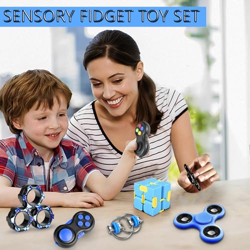 Dr.Kbder 5-Piece Fidget Toy Set for Adults and Kids - Sensory Fidgets for Stress Relief and Focus