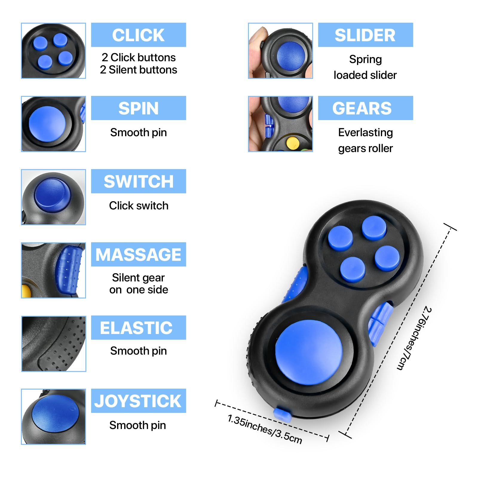 Dr.Kbder 5-Piece Fidget Toy Set for Adults and Kids - Sensory Fidgets for Stress Relief and Focus