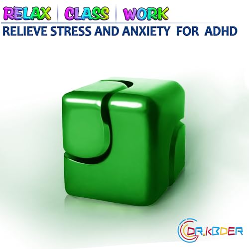 Dr.Kbder Fidget Spinner Cube - Metal EDC Desk Gadget for Stress Relief & Focus