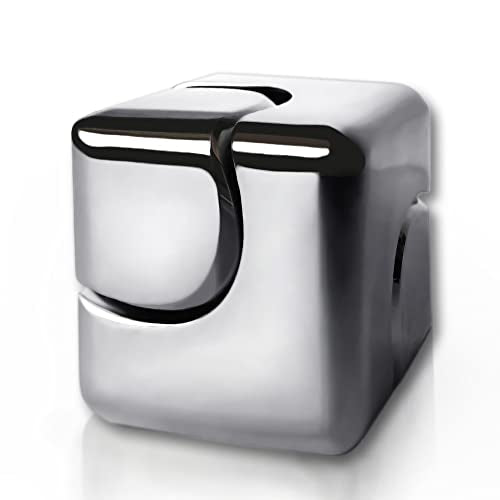 Dr.Kbder Metal Fidget Cube – Compact Silent Spinner for Anxiety Relief (1.2-Inch)