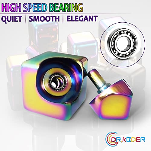Dr.Kbder Metal Fidget Spinner Cube – 1.2-Inch Aluminum Alloy Desk Toy for Adults, Noiseless Spinning Stress Relief