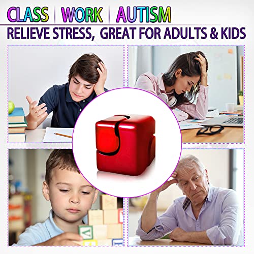 Dr.Kbder Metal Fidget Spinner Cube – 1.2-Inch Aluminum Alloy Desk Toy for Adults, Noiseless Spinning Stress Relief