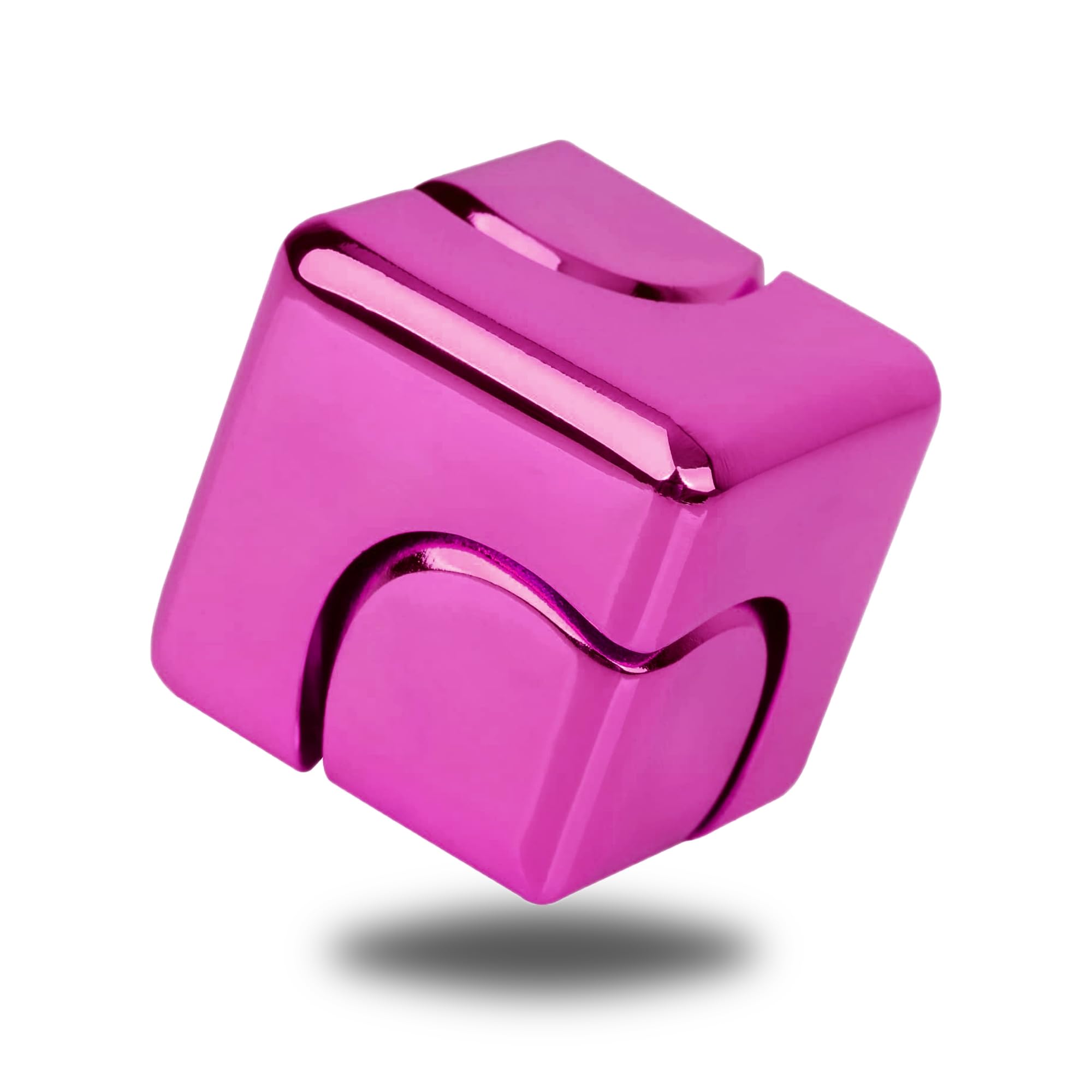 Dr.Kbder Metal Fidget Spinner Cube – Silent 3-Minute Spin, Compact Desk Toy for Anxiety Relief
