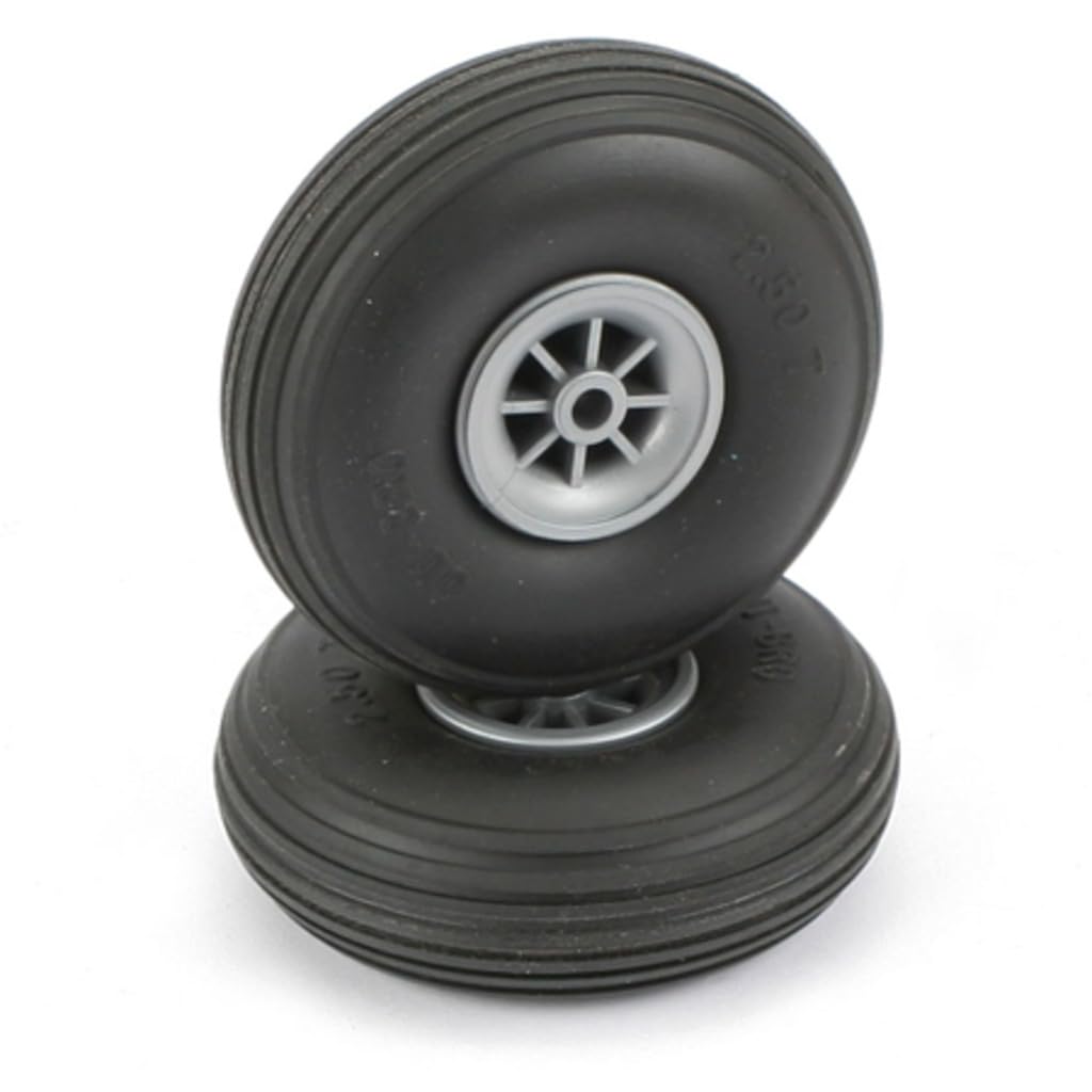 DU-BRO 250T 2-1/2 Inch Treaded Foam Wheel 2-Pack for RC Aircraft