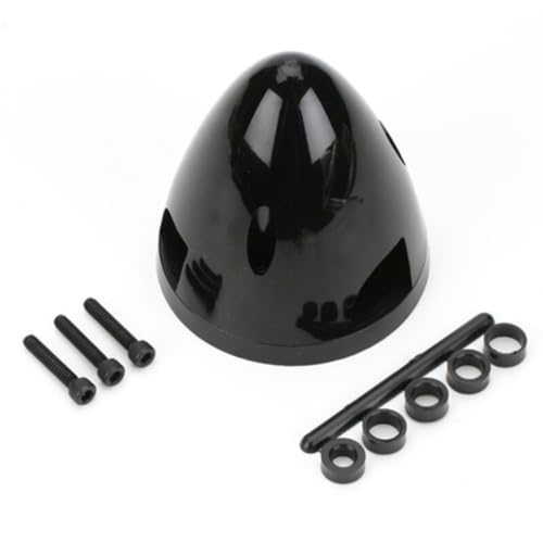 Du-Bro 542 2-Inch Black Three-Blade Spinner with 4 Shaft Adapters