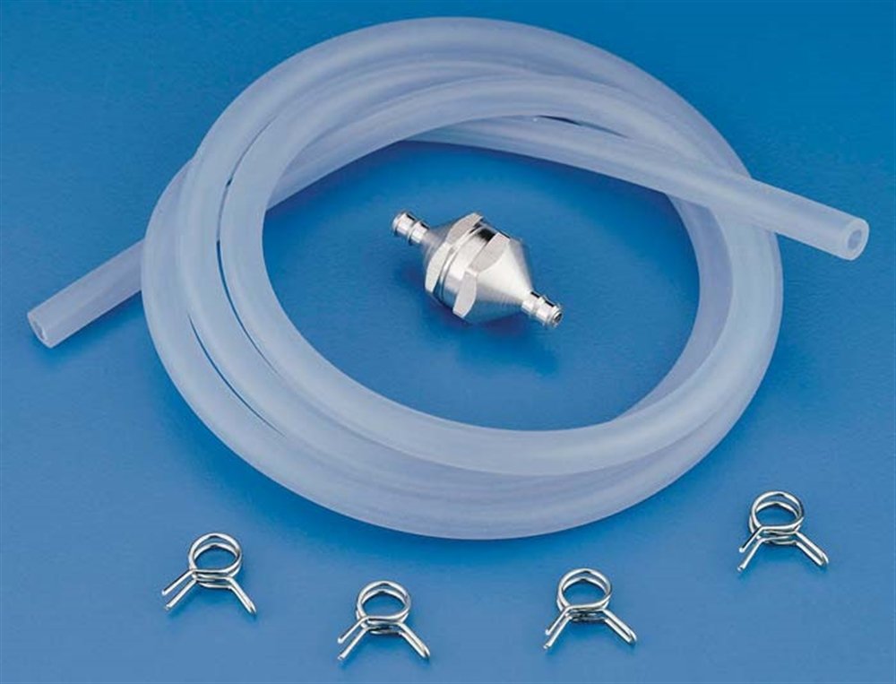 Du-Bro 680 Medium Silicone Tubing, Fuel Filter & Line Clip Combo Pack (3 ft)