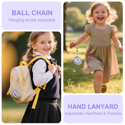 Dual-Color Hard Case with Lanyard for Tamagotchi Connection V3 – Clear Protective Cover with Built-In Screen Guard
