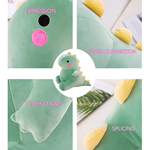 DUANMUL Green 8-Inch Fat Dinosaur Plush Toy - Soft Stuffed Animal for Kids