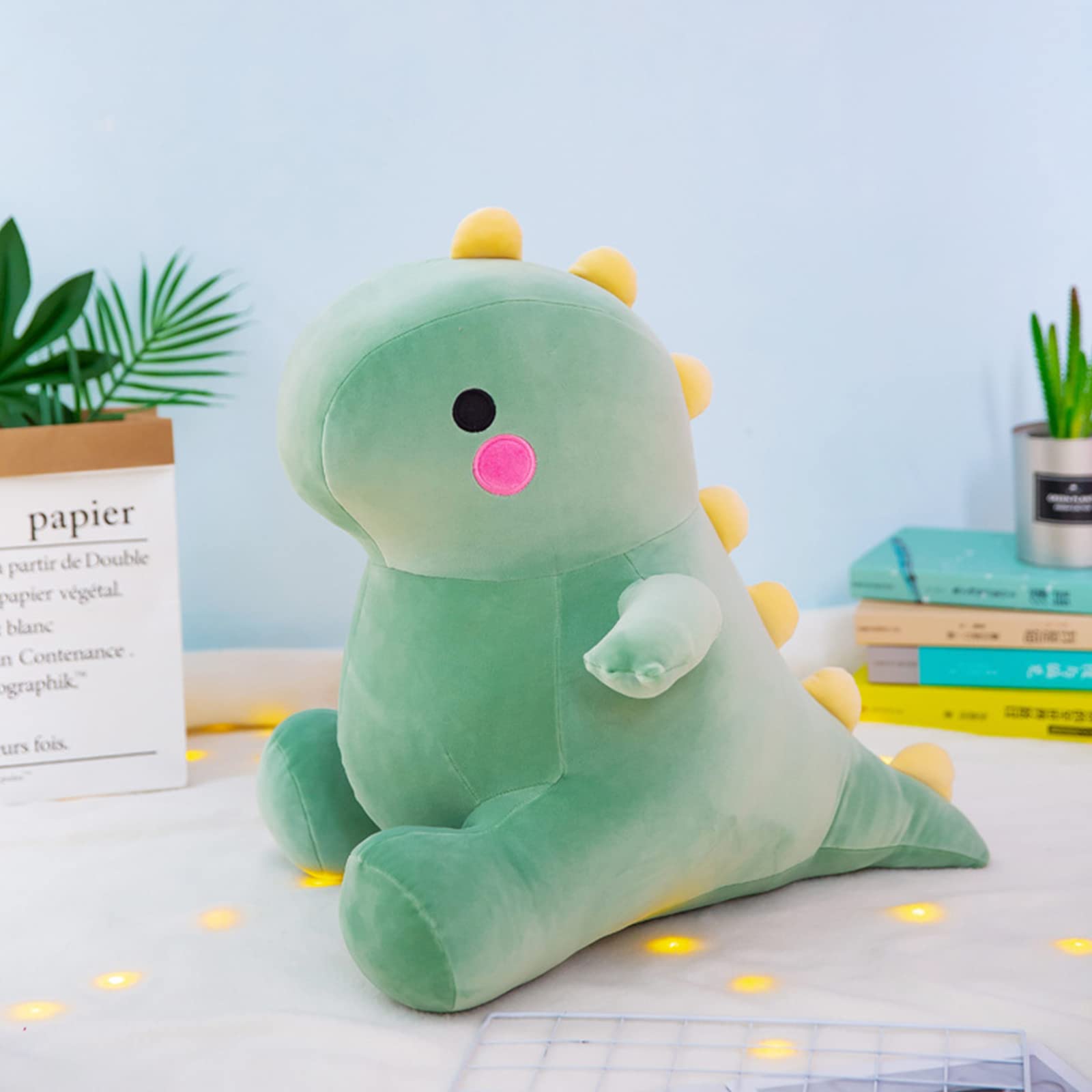 DUANMUL Green 8-Inch Fat Dinosaur Plush Toy - Soft Stuffed Animal for Kids