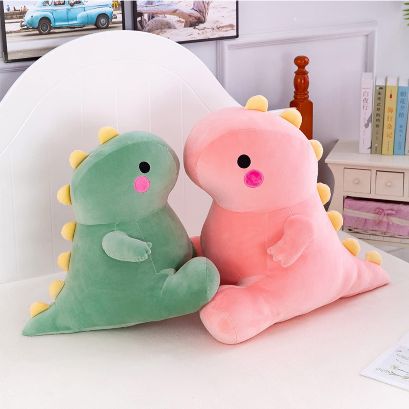 DUANMUL Green 8-Inch Fat Dinosaur Plush Toy - Soft Stuffed Animal for Kids