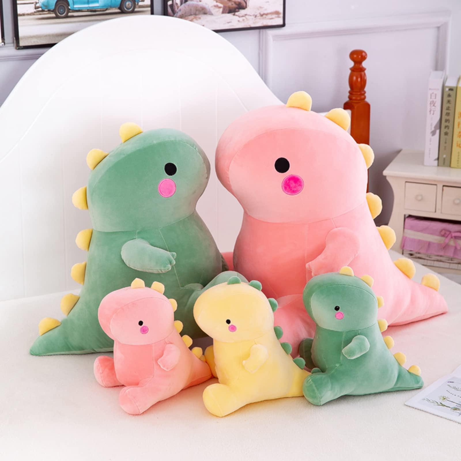 DUANMUL Pink Dinosaur Plush Toy 8in – Soft Stuffed Animal for Kids Girls Boys