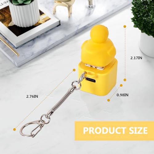 Duck Quacking Fidget Toy – Rechargeable Keychain with Lights and Sound for Stress Relief