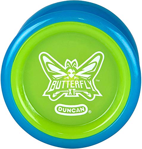 Duncan Butterfly XT Yo-Yo - Blue/Green Cap, Intermediate Ball Bearing String Trick Yo-Yo