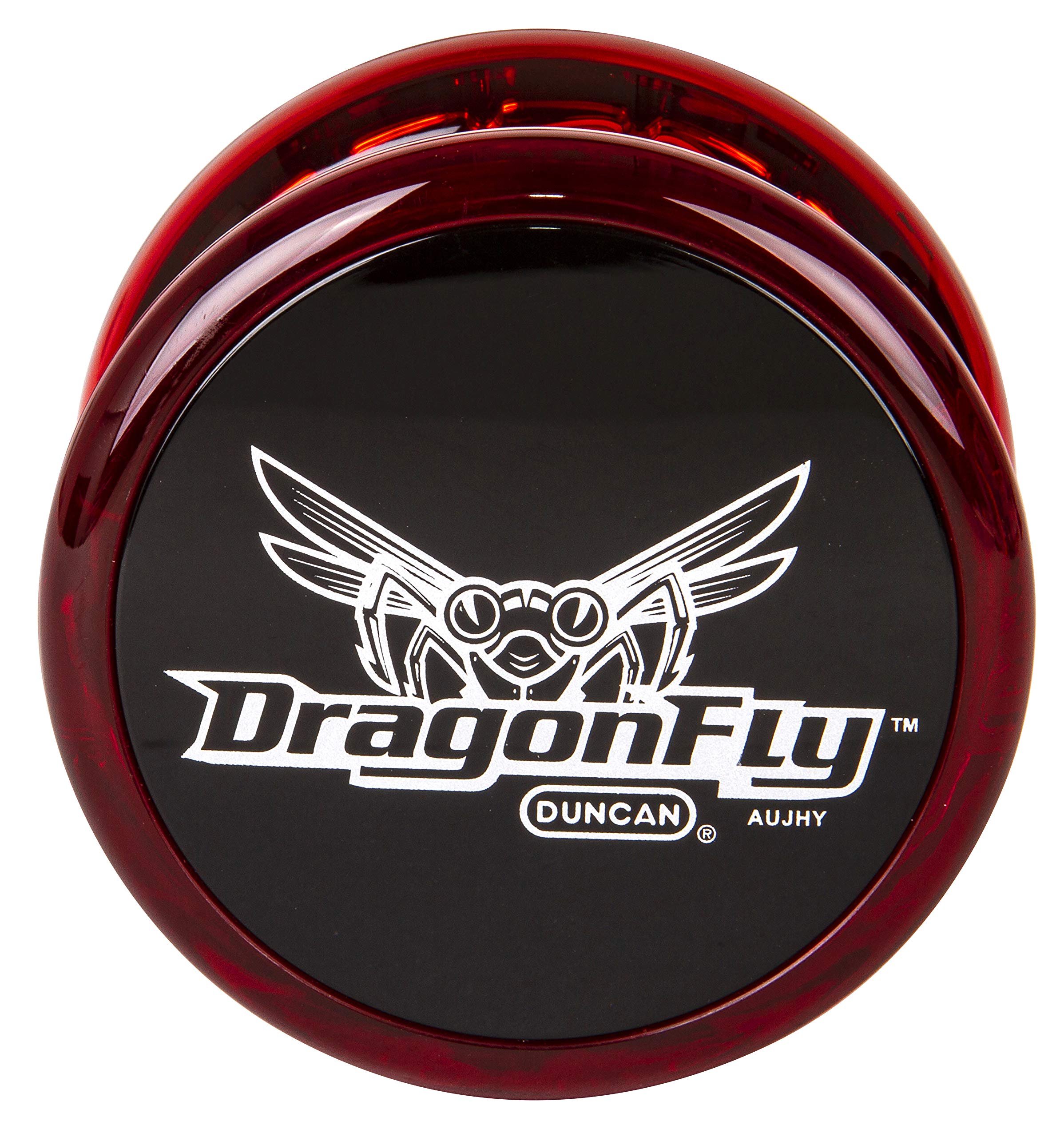 Duncan Dragonfly Yo-Yo - Red with Black Cap - Transaxle Design for Long Spins