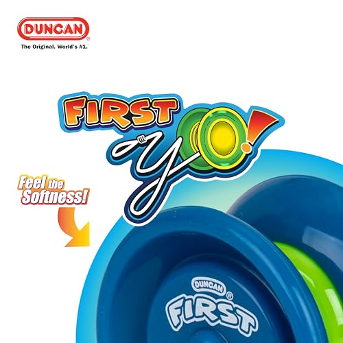 Duncan First Yo! Responsive Beginner Yo-Yo for Kids - Soft Silicone, Purple/Yellow