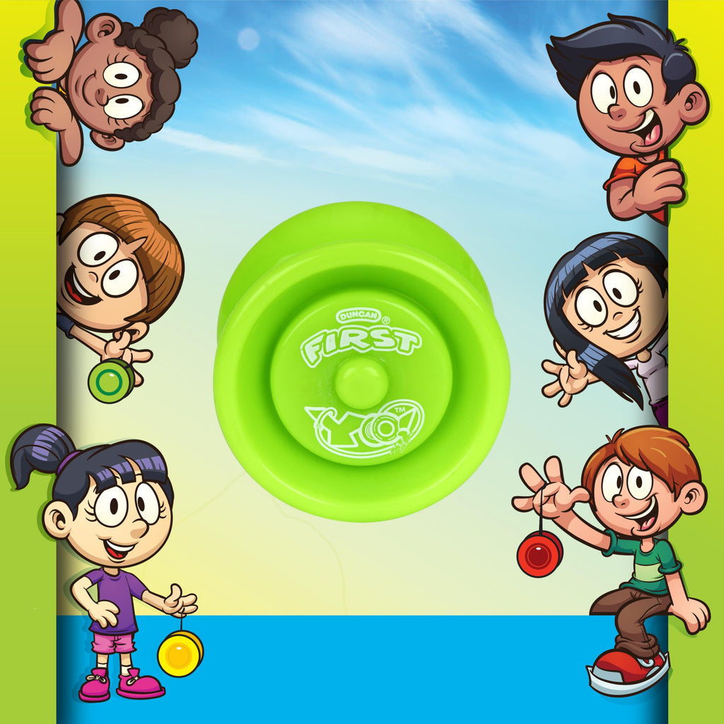 Duncan First Yo! Responsive Beginner Yo-Yo for Kids - Soft Silicone, Purple/Yellow