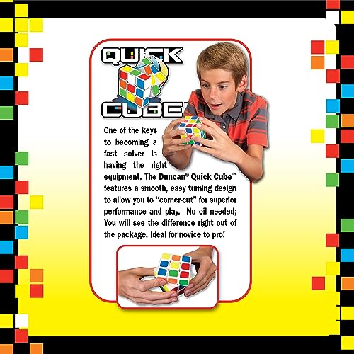 Duncan Quick Cube 3x3 Brain Teaser Puzzle - Smooth Corner-Cutting, 6 Colors