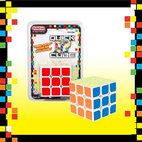 Duncan Quick Cube 3x3 Brain Teaser Puzzle - Smooth Corner-Cutting, 6 Colors