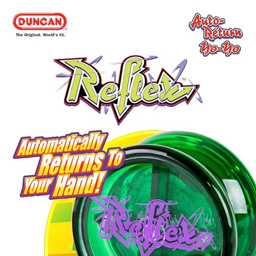Duncan Reflex Auto Return Yo-Yo: Beginner-Friendly with Centrifugal Clutch, Green
