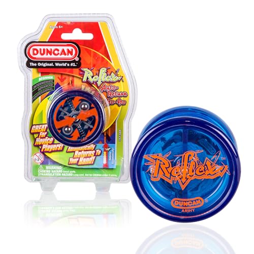 Duncan Reflex Auto-Return Yo-Yo for Beginners, Blue – Auto-Return Centrifugal Clutch, Take-Apart Design