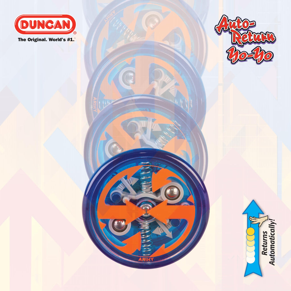Duncan Reflex Auto-Return Yo-Yo for Beginners, Blue – Auto-Return Centrifugal Clutch, Take-Apart Design