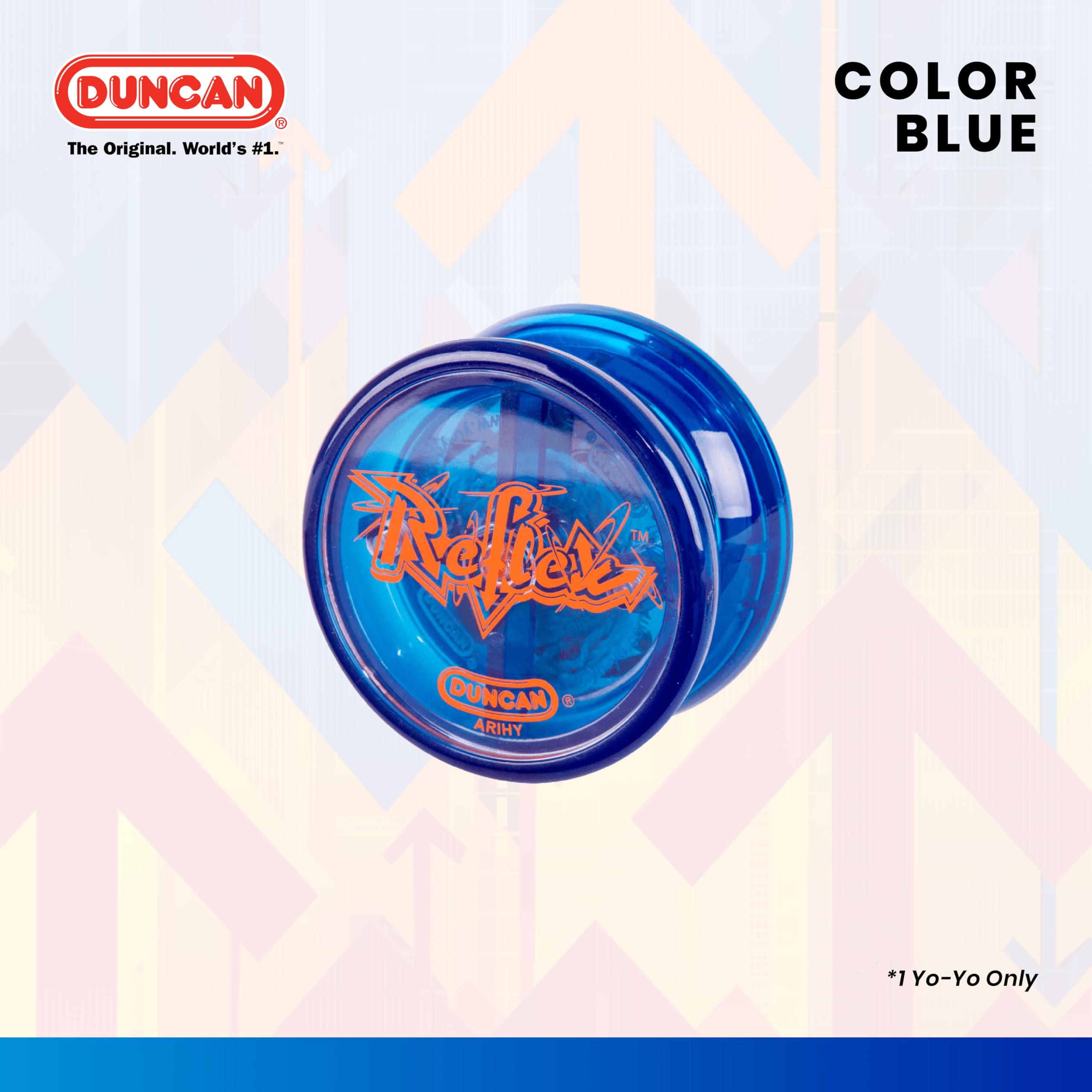 Duncan Reflex Auto-Return Yo-Yo for Beginners, Blue – Auto-Return Centrifugal Clutch, Take-Apart Design
