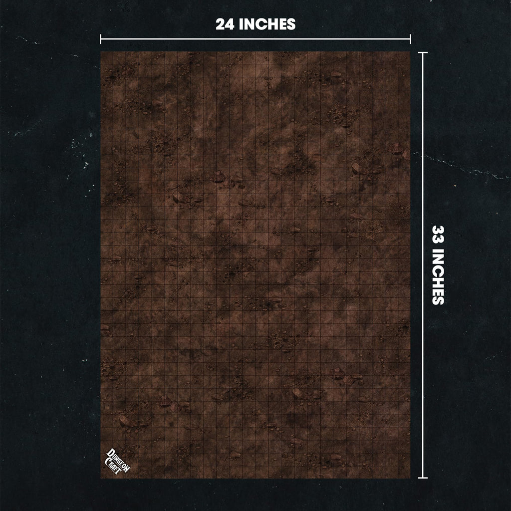 Dungeon Craft Double-Sided Battle Map – 24x33 Laminated Grid Mat for D&D and RPGs