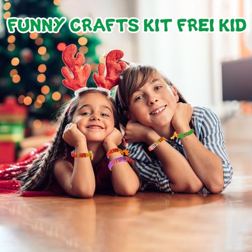 Dupamind Friendship Bracelet Making Kit for Kids, DIY Jewelry Craft Set, Festival Colors, Ages 5-12