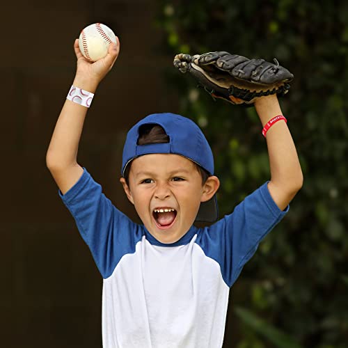 durony 48-Piece Baseball Bracelets Set – 24 Silicone + 24 Slap Bracelets for Party Favors and Prizes