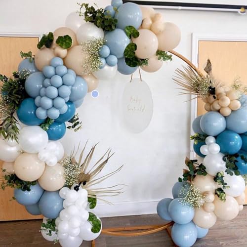 Dusty Blue Balloon Garland Kit – 125 Balloons with Arch Supplies for Baby Shower, Wedding & Birthday Decor