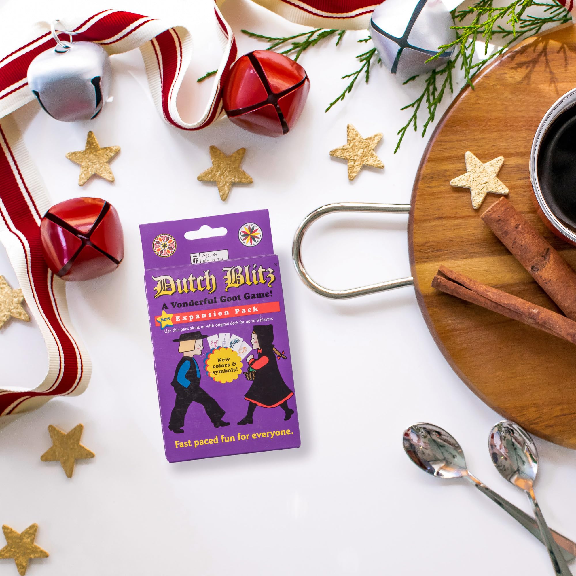 Dutch Blitz Purple Expansion Pack – 4 New Colors, Standalone or Combined Play for 2-8 Players, Fast-Paced Card Game for Ages 8+