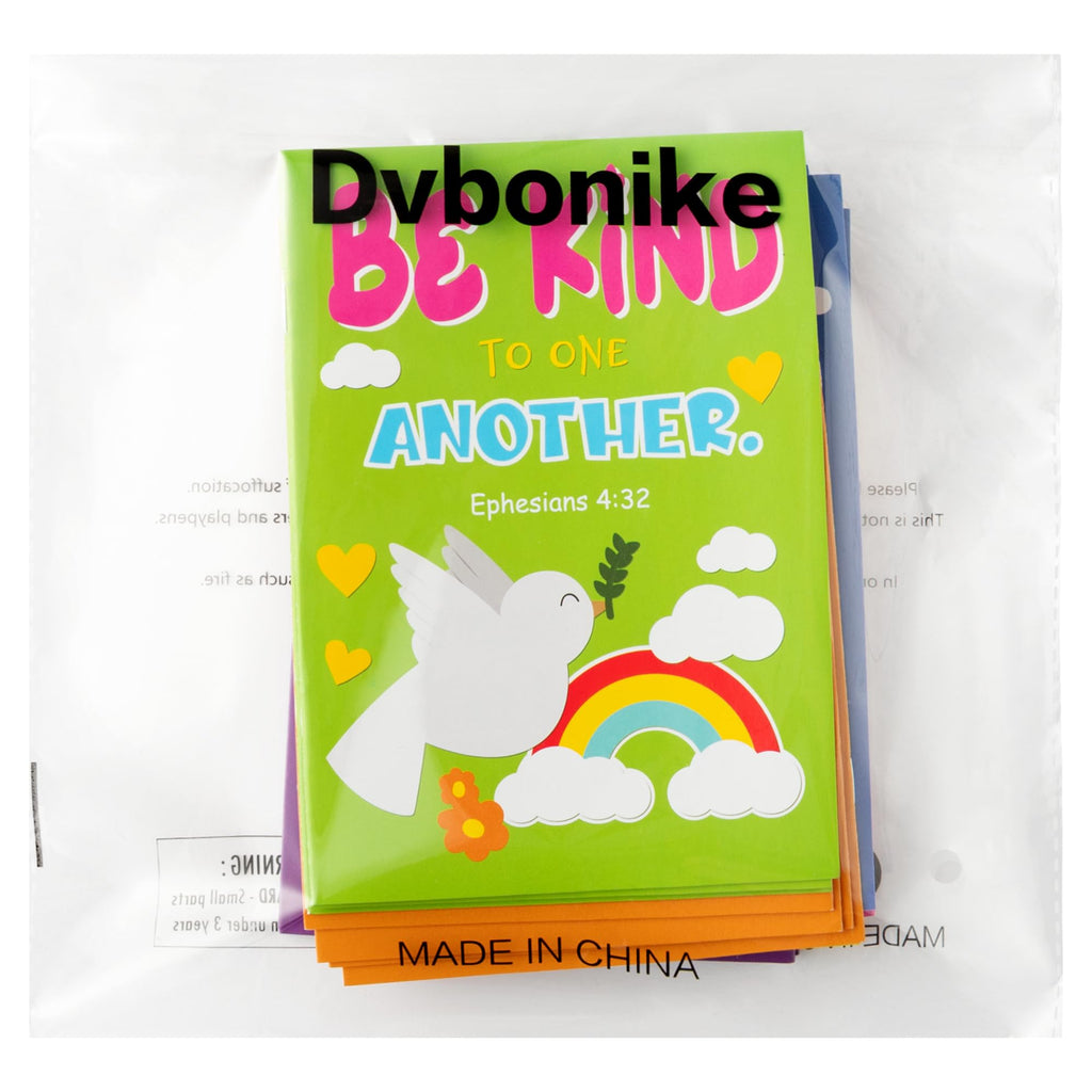 Dvbonike 24-Pack Bible Coloring Books for Kids – Religious Theme, 6 Cover Designs, Double-Sided Pages