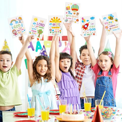 Dvbonike 24-Pack Bible Verse Coloring Books for Kids | Sunday School Activities | Religious DIY Art