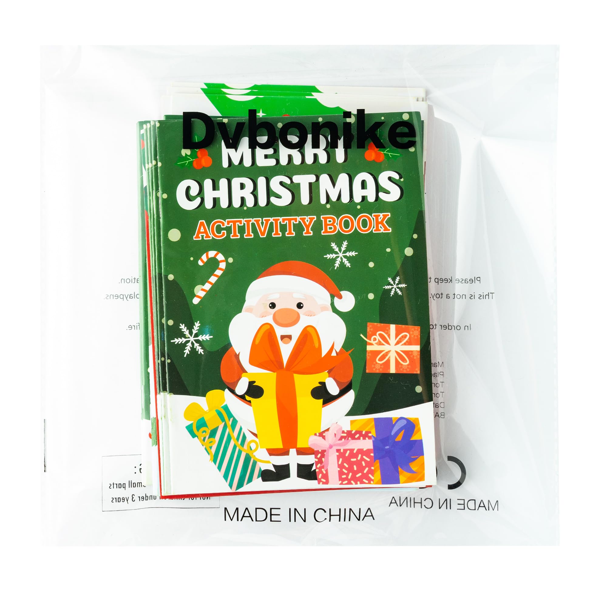 Dvbonike 24-Pack Christmas Activity Books for Kids – Mini Coloring & Games Bulk Set
