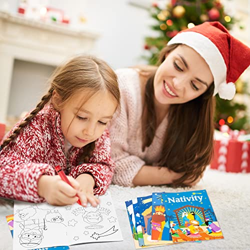 Dvbonike 24-Pack Nativity Coloring Books for Kids - Christian Religious Activity Set