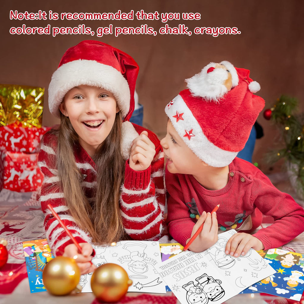 Dvbonike 24-Pack Nativity Coloring Books for Kids - Christian Religious Activity Set