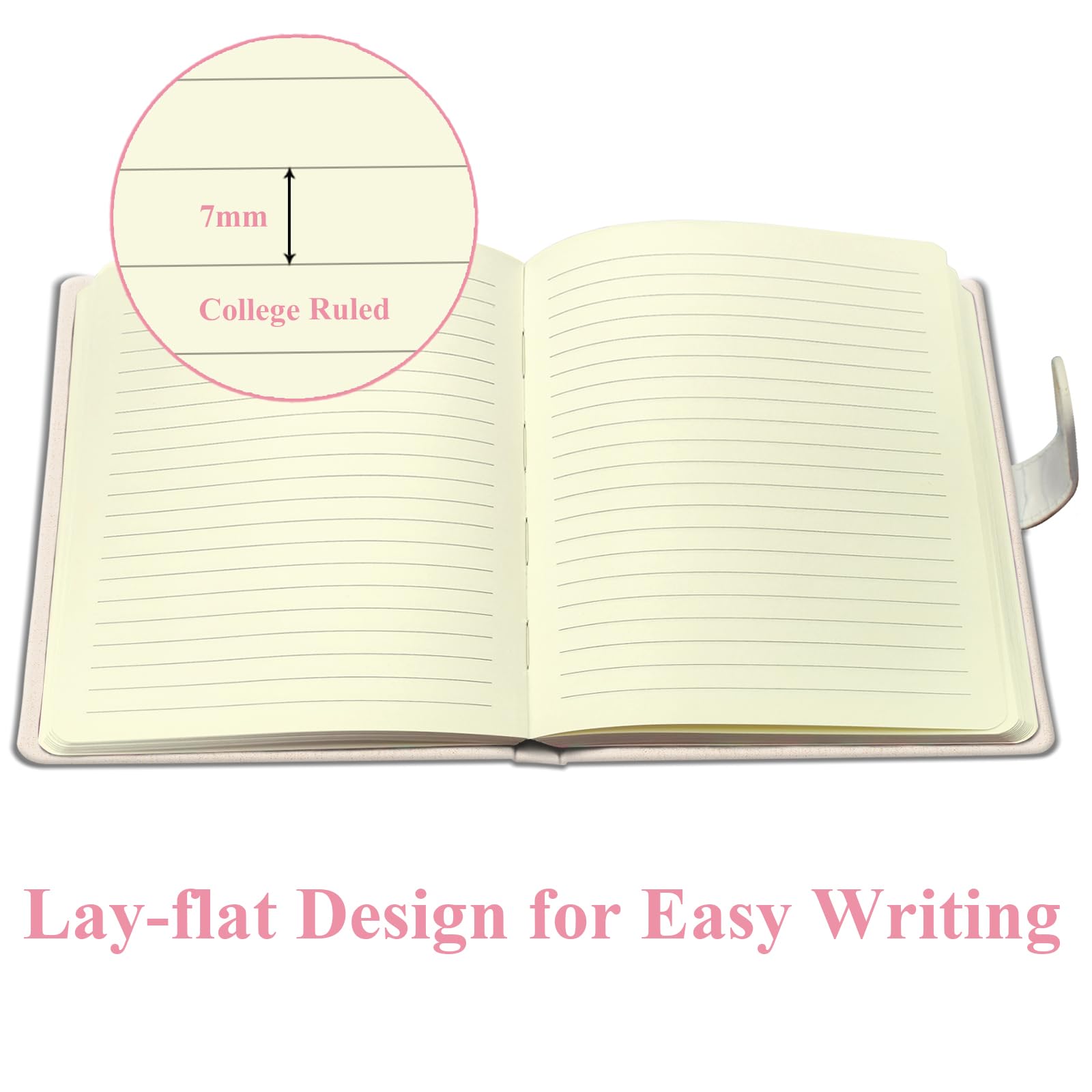 DWIYITTN Feather Journal for Girls – A5 Hardcover Lined Notebook with Pen, Magnetic Closure, 192 Pages