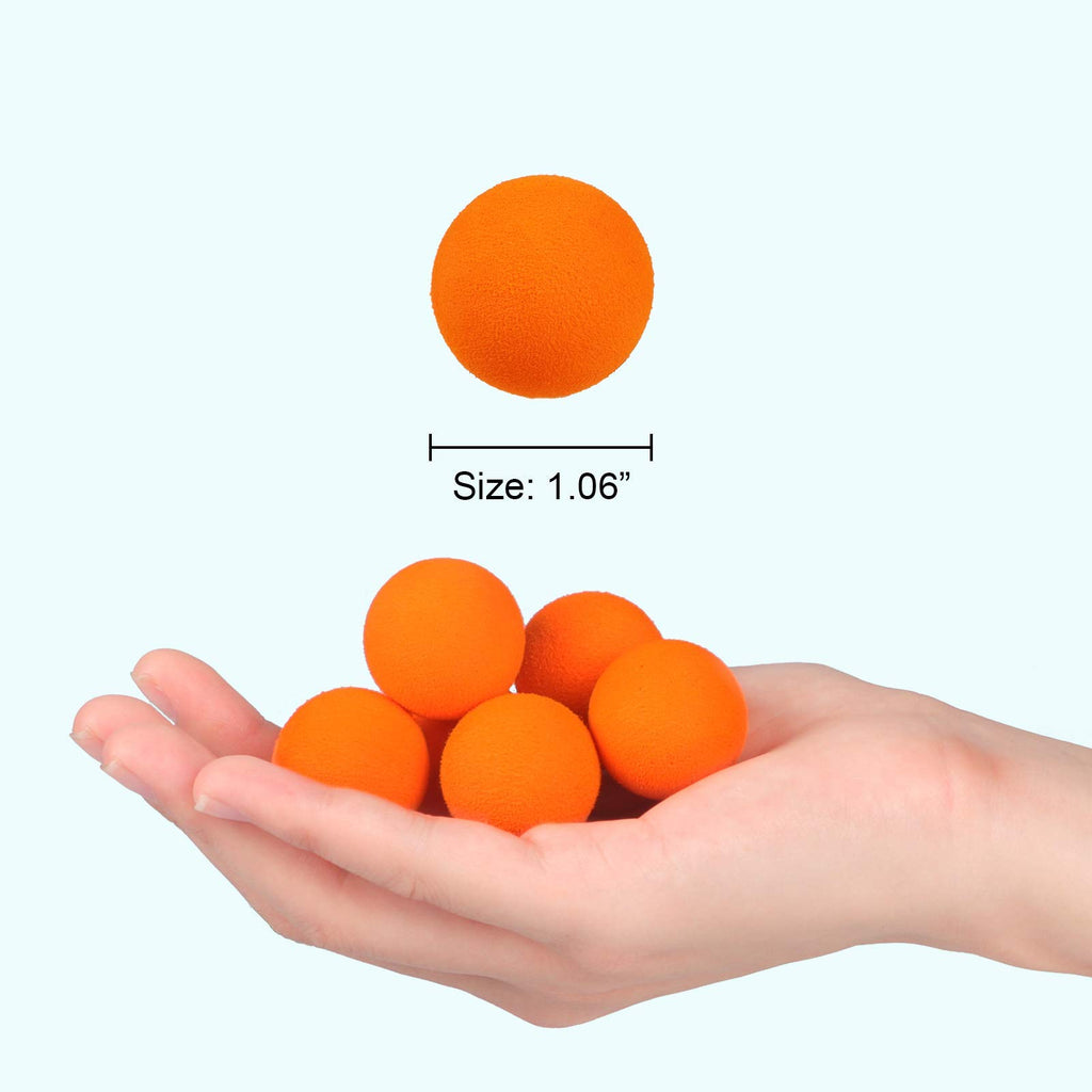 DX DA XIN 40-Pack Foam Balls for Air Popper Gun – Soft Refill Ammo (Blue & Orange)