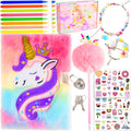 EABUY Pink Unicorn Diary for Girls with Lock and Keys - A5 Journal Set with Pens, Stickers & More