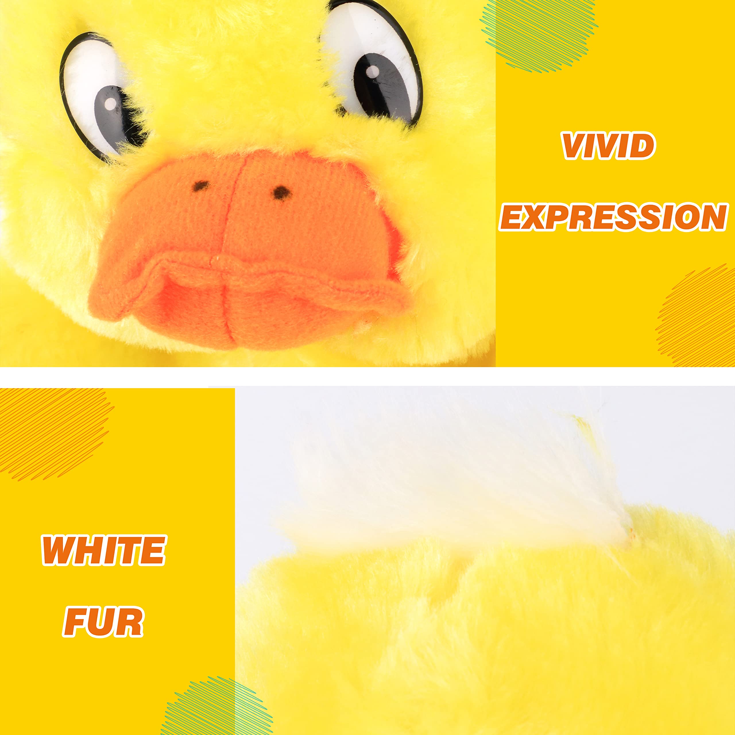 Easfan Duck Hand Puppet - Soft Plush Interactive Toy for Kids, 11 Inches, Yellow