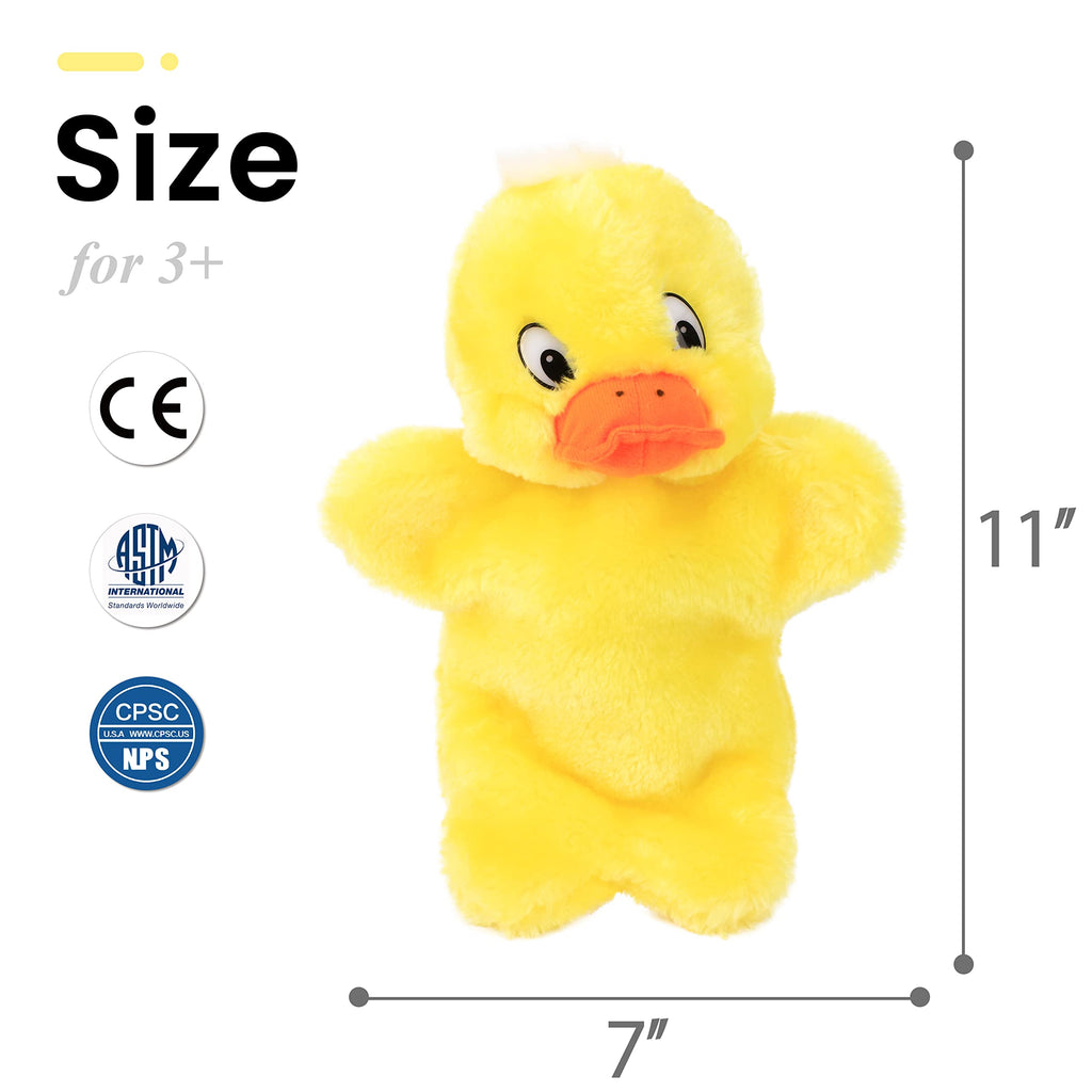 Easfan Duck Hand Puppet - Soft Plush Interactive Toy for Kids, 11 Inches, Yellow