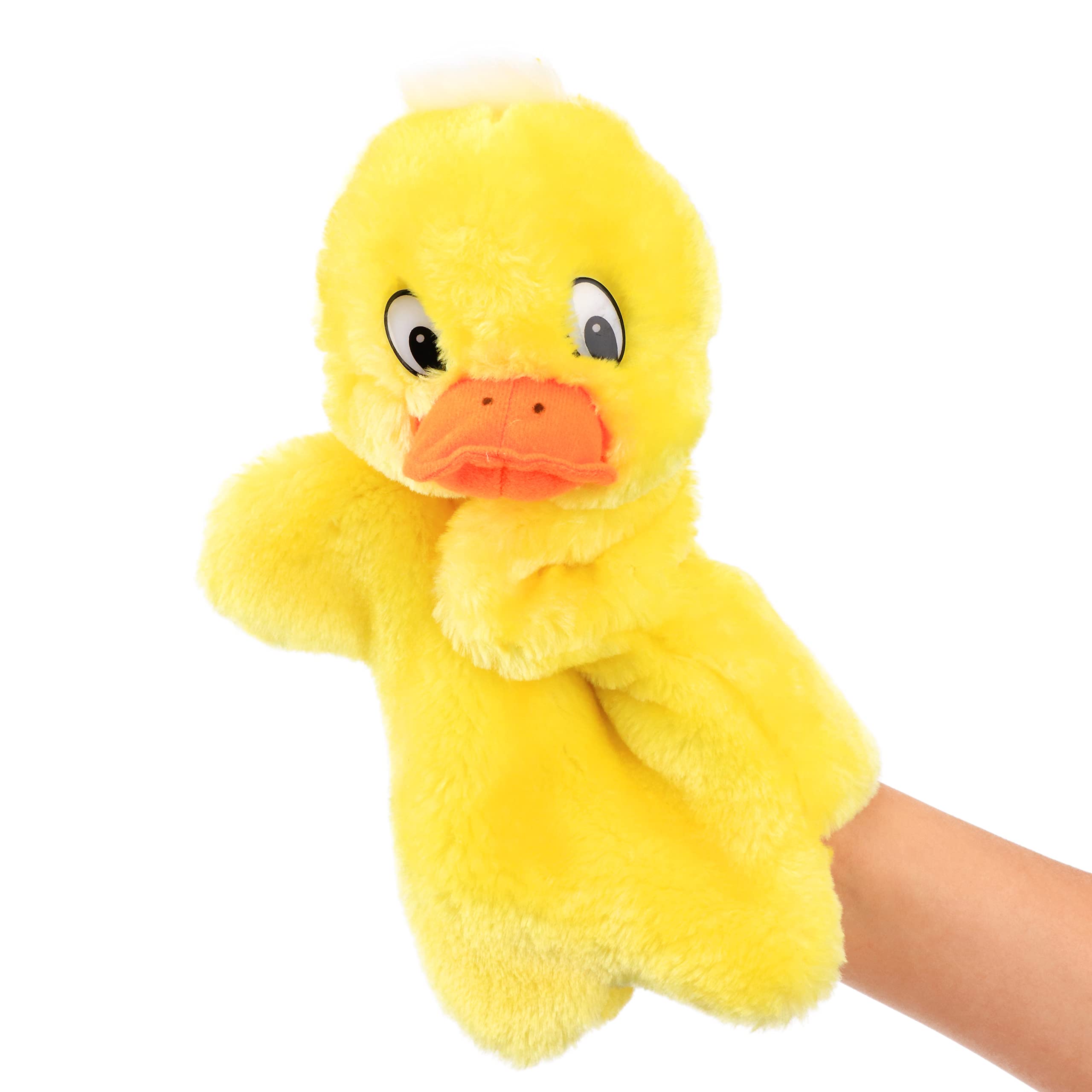 Easfan Duck Hand Puppet - Soft Plush Interactive Toy for Kids, 11 Inches, Yellow