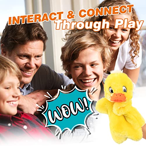 Easfan Duck Hand Puppet - Soft Plush Interactive Toy for Kids, 11 Inches, Yellow