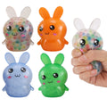 Easter Bunny Stress Balls - 4 Pack Squishy Fidget Toys for Easter Baskets, Stress Relief, Party Favors