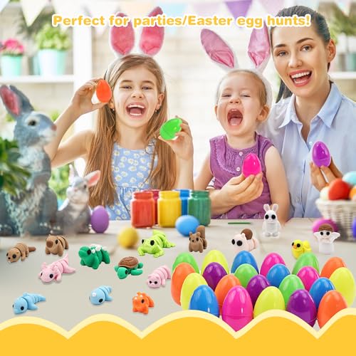 Easter Egg with 38 Articulated 3D Printed Animal Figurines – Flexible Fidget Toys for Kids