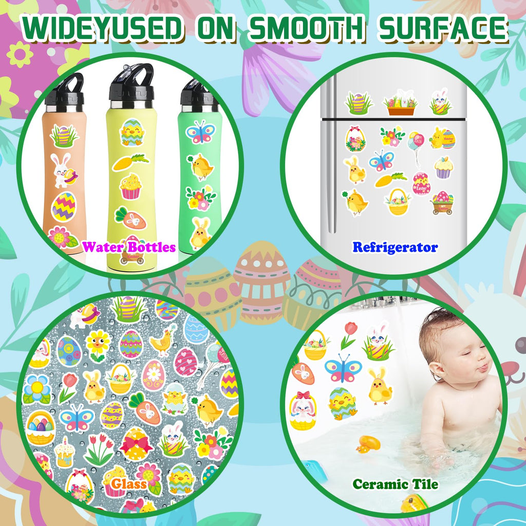 Easter Reusable Sticker Book for Kids 3-6 – 114 PVC Stickers, Portable Travel Toy for Boys & Girls (A)