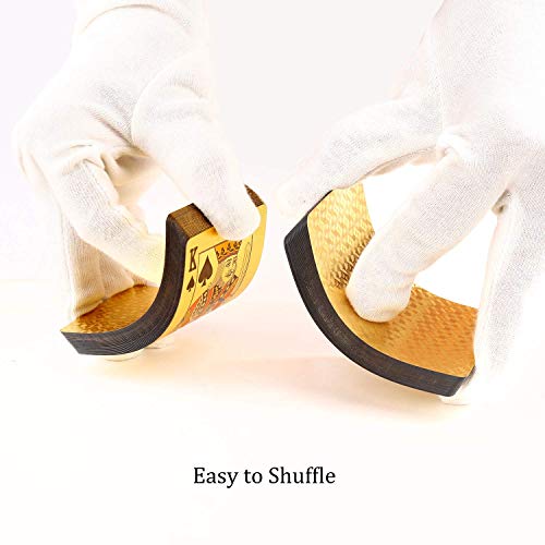 EAY Gold Waterproof Playing Cards – 2 Deck Set, Flexible & Washable Poker Cards